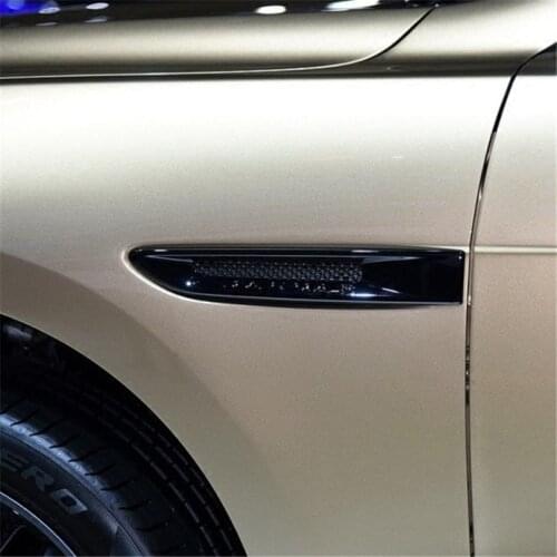 2pcs Car Front Fender Decoration Side Air Vent Outlet Cover Trim Accessories For Jaguar XE XF XFL F-Pace 2016-2018