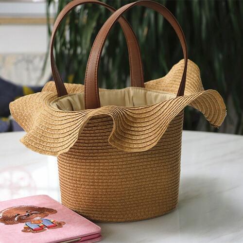 Hat-shaped Straw Bag Woven Beach Bags Women Messenger Bags Women Shoulder Bag Wholesale