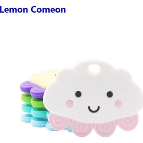 Lemon Comeon Silicone Teether Cute Cloud Pendant BPA Free Baby Teething Toys For Nursing Materials Infant Newborn Gift 1PC