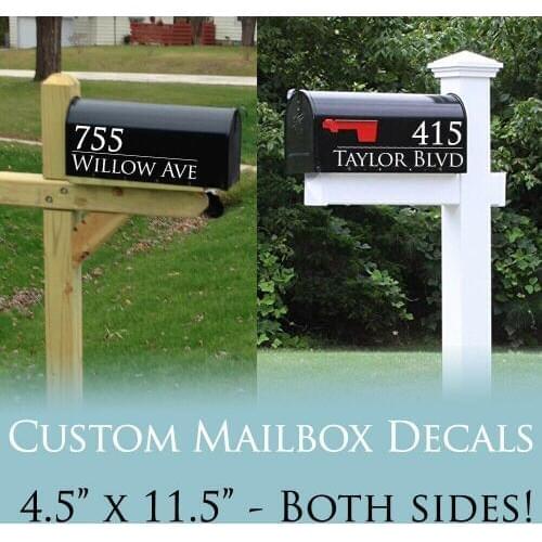 3 X Customized Mailbox Address Decals House Number Stickers for Mailboxes New Home Gift