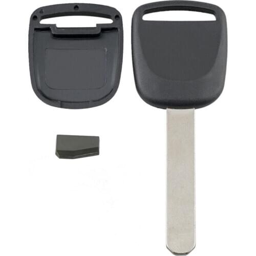 ABS + Metal Uncut Blade Blank Car Replacement Key Ignition with T5 Transponder Chip Fit for Honda Civic