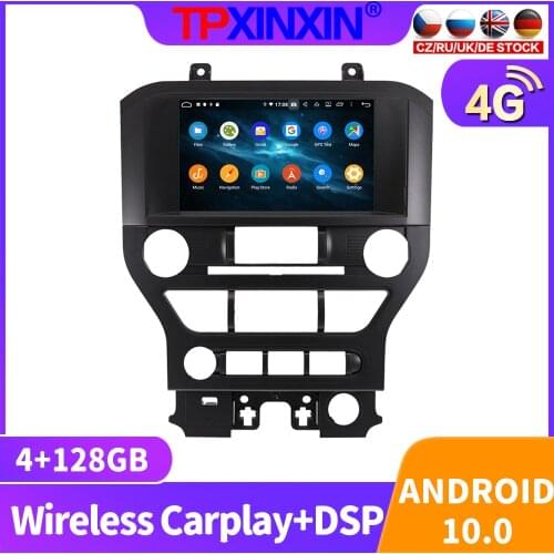 128GB Android 10 For Ford Mustang 2015 - 2018 Car Radio Multimedia Video Player Navigation Stereo GPS Accessories Auto 2din DVD