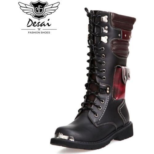 DESAI Men's Motorcycle Boots
