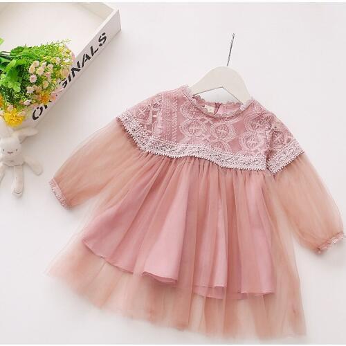 Baby Newborn Girl Princess dress Long Sleeve Lace Beauty Pageant Party Dress Toddler Dress 2020 Summer Baby Girl Clothing