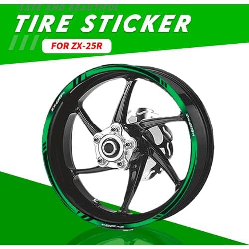 For Kawasaki ZX-25R ZX25R 2021 Motorcycle Wheel Rim Stripe Decal Sticker Front Rear Decal Full Set