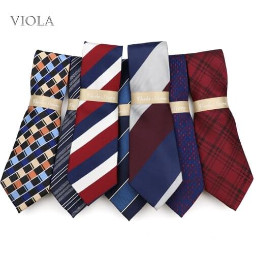 Fashion Plaid Striped 8cm Polyester Necktie Men Suit Formal Classic Tie Office Business Tuxedo Shirt Cravat Gift Male Accessory