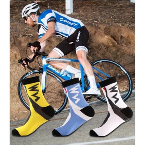 Hot Sell 2018 New Unisex Cotton Casual Socks Standard Bicycle Road Mountain Brand Meias White Blue Quick Dry Crew New EU39-44
