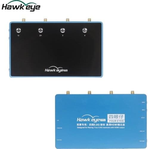 Hawkeye Four eyes 4-Channel 5.8G Receiving 4-Segment HDMI TV Output 4,2,1 Split Screen Display / Phone for RC FPV Racing Drone