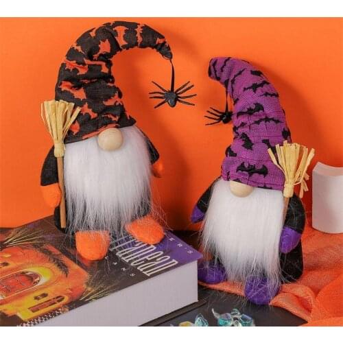 Halloween Gnome Wizard Spider Swedish Tomte Toy Plush Handmade Farmhouse Kitchen Tiered Tray Decoration wholesales Christmas