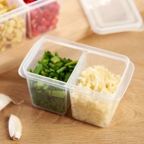 Fresh-Keeping Storage Box Household Refrigerator Transparent Chopped Green Onion and Garlic Dust-Proof Partition TS2