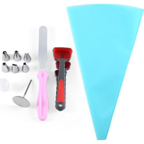 Cake Decorating Silk Flower Tool Baking Utensil Set with Measuring Spoon Spatula 6PCS Decorating Tips