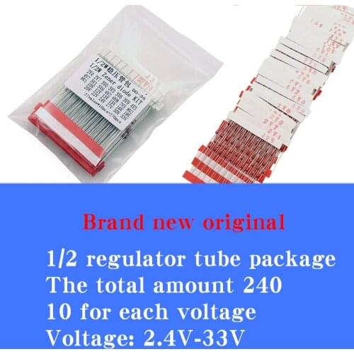 (The total amount 270PCS)27 kinds of volts 1/2W Zener diode package (2.4V-33V) 0.5 W Zener diode package