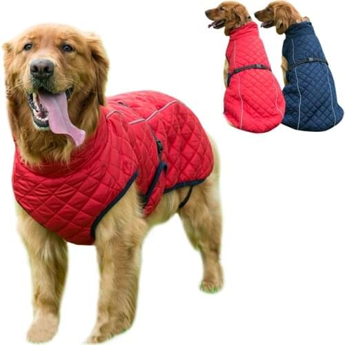 Outdoor Reflective Medium Big Dog Coat for Large Dogs Winter Warm Pet Clothes Golden Retriever Pitbull Clohting ubranka dla psa