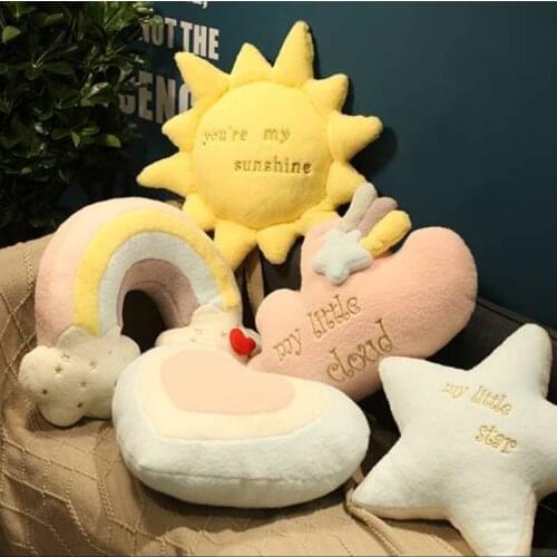 Hold Pillow Cushion подушка Nordic Sofa Head Star Bay Window Lovely Girls Sleep Seat Living Room Children Home Decor Bed Pillows