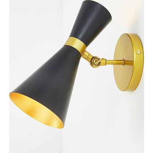 Nordic Simple Modern Wall Sconce Industrial Wind Adjust Iron Wall Light Fixtures Bedside LED Wall Lamp Home Indoor Lighting