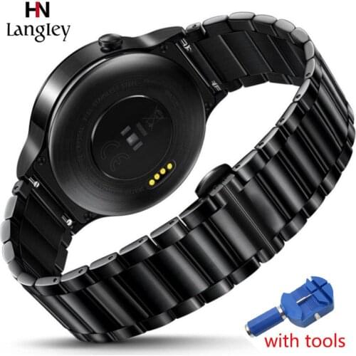 Stainless Steel Watch Bands For HUAWEI Smart Watch Strap Butterfly Buckle Bracelet Band Watch Accessories With Tools Wholesale