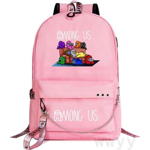 New Among Us School Backpack Bag Girls Boys College Bookbag Travel Shoulder Bags Teenager Canvas Backpacks Mochila Escolar