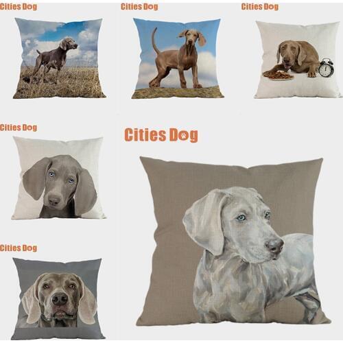 Weimaraner dog pillow covers decorative cushion covers for sofa Pillows Animal dogs pillowcase cushions cover home decor