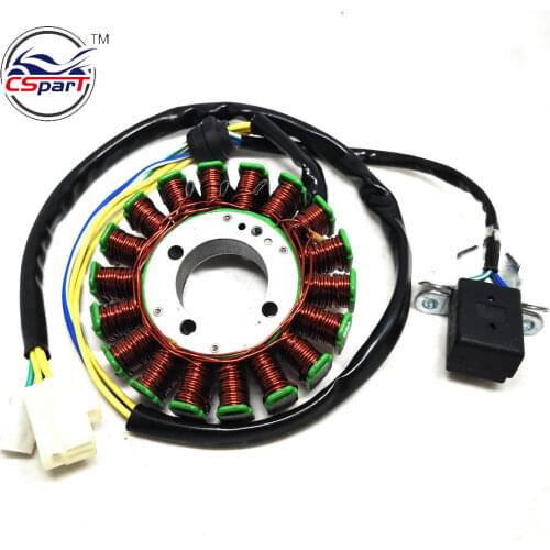 Magneto Stator 18 Pole Coil 5 Wire 200C 250CC CG Bashan Shineray Jinling Taotao Dirt Pit Bike ATV Quad Parts