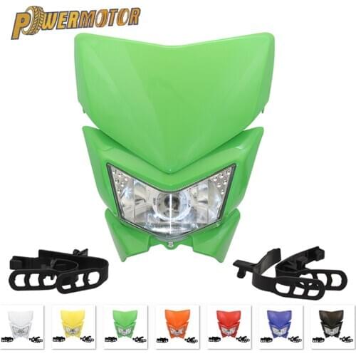 Motorcycle Headlight Headlamp Motorbike Head Lamp Light Mask Refires 35W 12V 4WD For KLX450 250 Dirt Bikes Motocross HL105