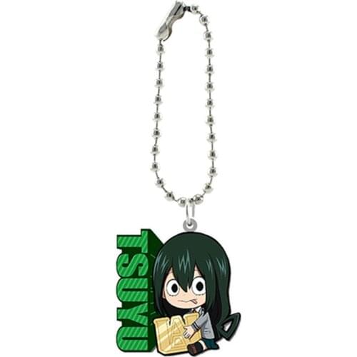 TAFREE My Hero Academy Anime Theme Keychains TSUYU IZUKU MIGHT Acrylic Figure Key Chain Boys Girls Trendy Jewelrys