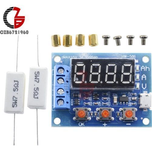 1.2V 12V 18650 HW-586 Li-ion Lithium Battery Capacity Tester + Resistance Lead-acid Battery Capacity Meter Discharge Tester