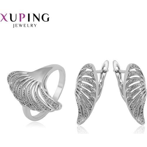 Xuping Fashion Temperament Rhodium Plated Jewelry Sets for Women 65246