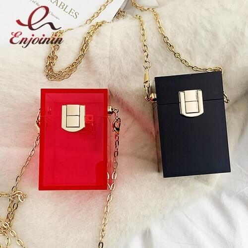 Acrylic Box Shape Mini Crossbody Bag for Women Party Cltuch Bag Shoulder Bag Luxury Brand Women Evening Bag Purses and Handbags