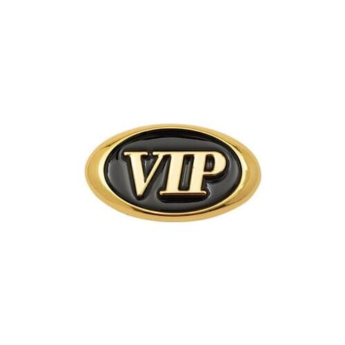1Pcs New Gold Auto Modified Metal Luxury VIP Car Trunk Side Seal Decal Badge Car Accessories