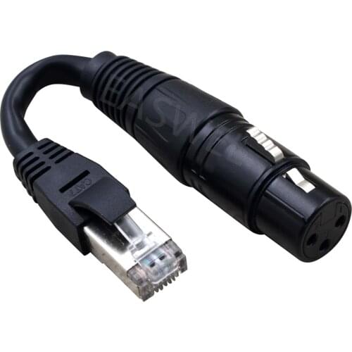 50pcs 3 Pin XLR Male To RJ45 Ethernet Male Cable Cord Adapter Converter