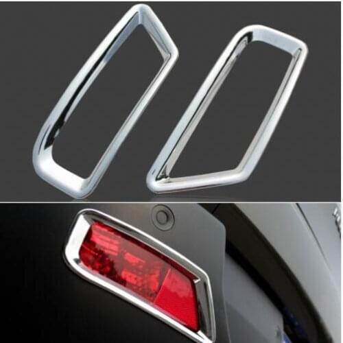 Accessories abs Plastic Rear fog light lamp cover Trim 2pcs for Peugeot 3008 2009 2010 2011 2012 2013 2014 2015