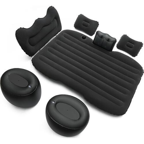 Car Travel Bed Inflatable Mattress for Back Seat Multifunction Outdoor Capming Mattress with Pillow Sofa Storage Box Cup Holder