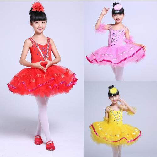 Girl Ballet Professional Dance Uniforms Kids Ballet Tutu Dance Costume Stage Proformance Dancing Competition Ballet Clothes 89