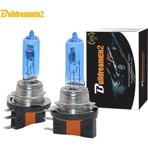 Buildreamen2 2 Pieces H15 55W Halogen Bulb 4300K 12V Warm White High Power Car Styling Headlight Fog Daytime Running DRL Light