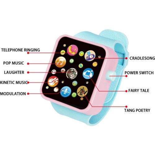 3 colors Children Kids Early Education Toy Wrist Watch 3D Touch Screen Music Smart Teaching Baby Hot Selling Birthday Gifts