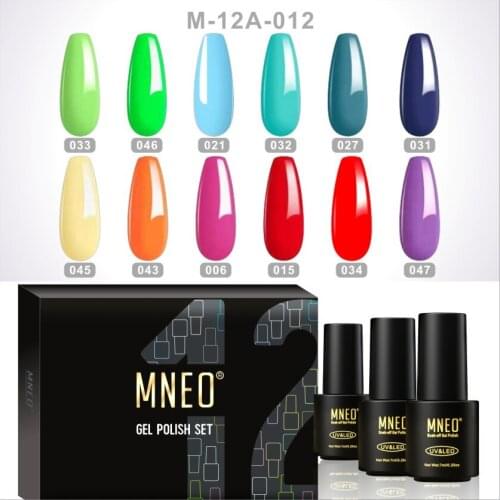 Gel Nail Polish Varnishes Set UV Led Semi Permanent Bright 12 Colors Manicure Parts Art Paint Esmaltes Pastel Kit Wholesale Lot