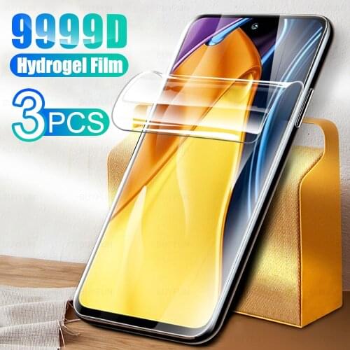 3pcs for poco m3 pro hydrogel Soft film for xiaomi poco m3 m 3 pro 5G poko poxo m3pro 2021 6.5'' Screen Protector Not Glass