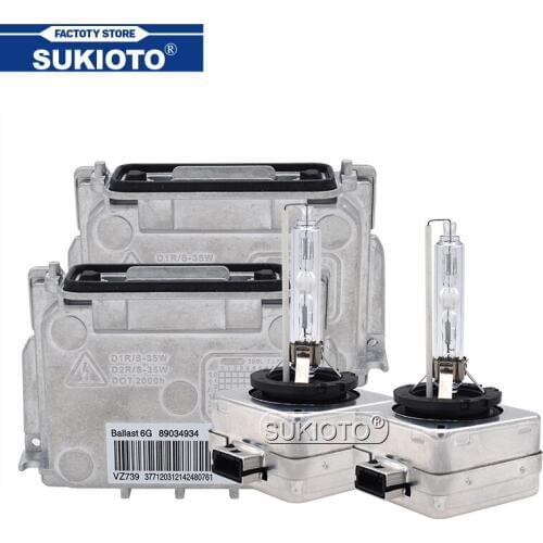 SUKIOTO OEM 89034934 6G D1S Xenon Headlight Ballast HID Kit Xenon D1S D1R 35W 6000K 4300K 5000K 8000K Auto Car Headlamp Bulb Kit