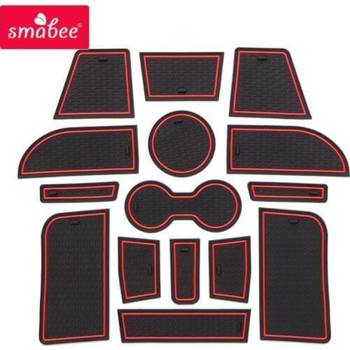 Smabee Gate Slot Cup Mat for Lada Xray 2016-2020 Cross Accessories Door Groove Non-slip Rubber Coaster Pad