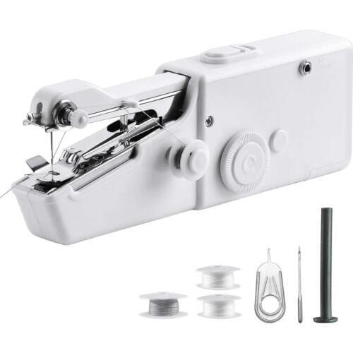 Mini Hand Sewing Machine Quick Stitch Sew Needlework Cordless Clothes Fabrics Electronic Sewing Machine Accessories
