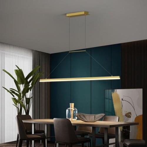 Minimalist Modern LED Pendant Lights For Kitchen Dining Room Bar Aluminum luminaire suspension With Remote Control hanging Lamp