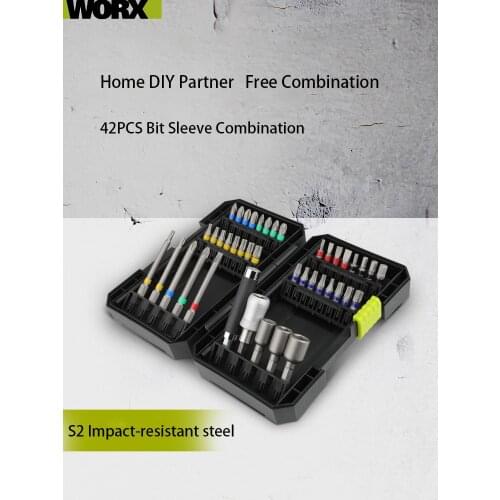 Worx WA1149 42Pcs Bits Rainbow Drill Bits Set for Drill Driver electric screwdriver Hex screwdrivers Easy to identify