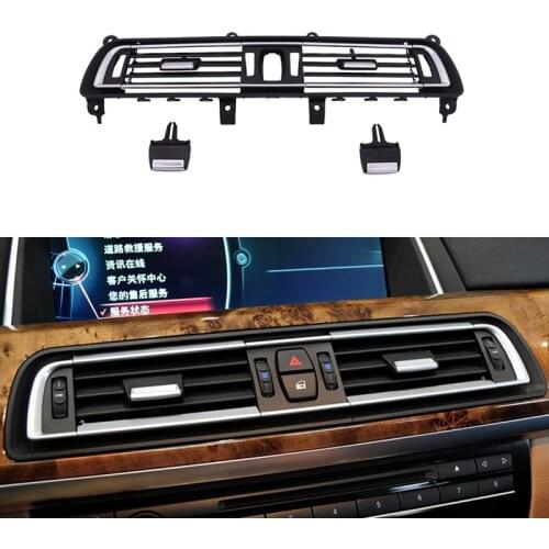 1pcs ABS Front Central Air Vent Grille Outlet Panel for BMW 7 Series F01 F02 730 735 740 2008-2015 Air Conditioning Outlet Panel