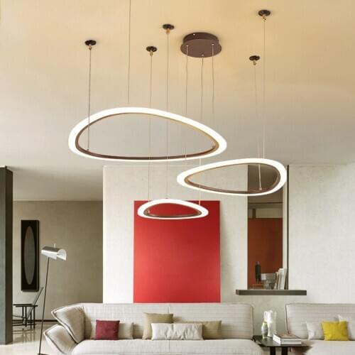 Modern Pendant Light for Kitchen Bar suspension 110V 220V Aluminum Wave Avize Lustre Pendant Lamp for Dining room Office