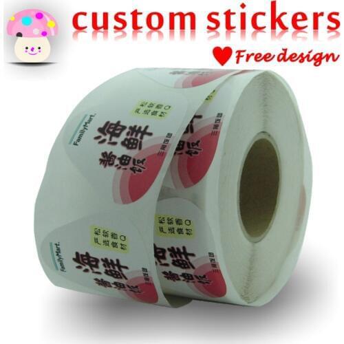 Custom stickers / logo plastic PVC Vinyl paper transparent clear adhesive round hologram stationery sticker labels printing