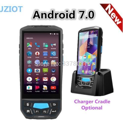 Handheld Terminal JZIOT pda Fingerprint Reader UHF HF LF rfid 1d 2d laser barcode Android 7.0 scanner 4G 2gb ram nfc
