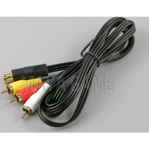 OCGAME Durable 1.8M 6ft Audio Video AV Cable For Sega For Saturn A/V RCA Connection Cord Gold Plated connector