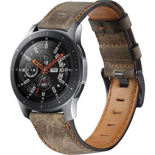 Huawei watch gt strap for Samsung Galaxy Watch 46mm Gear S3 Frontier amazfit GTR 47mm band Genuine Leather bracelet accessories