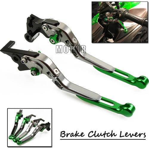 Motorcycle CNC Fold Brake Clutch Levers For Kawasaki ER-5 GPZ500S EX500R NINJA ZX-6 ZXR400 ZZR600 Adjustable Folding Extendable