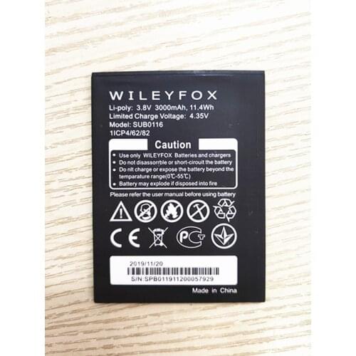Replacement 3000mAh SUB0116 battery for WILEYFOX Wileyfox Spark X phone battery